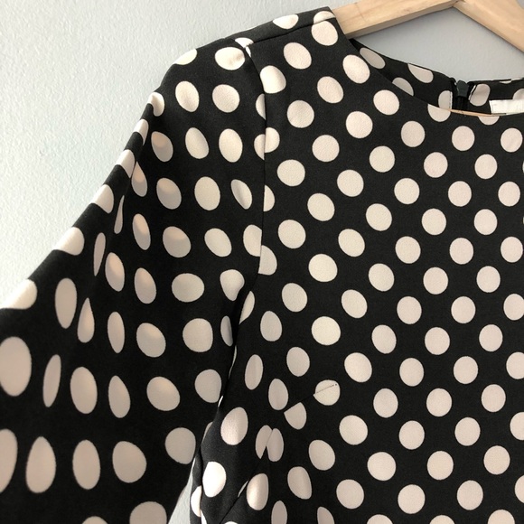 Black and white polka dot shift dress - Picture 5 of 7